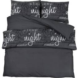 vidaXL Cotton Påslakan Vit, Svart (240x220cm)