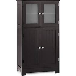 Costway Adjustable Shelf & Doors Espresso Storage Cabinet 23x43"