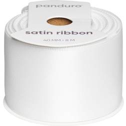 Panduro Hobby Vitt satinband – 40 mm brett och 8 meter långt