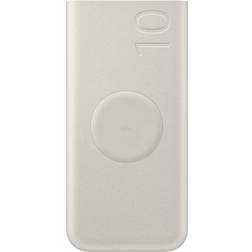 Samsung 25W 10,000mAh Battery Pack Wireless Charger, Super Fast Charging w/ 2 Ports for Galaxy Phones, Buds and More, 3A USB-C Cable Included, 2024, US Version, EB-U2510XUEGUS. Beige