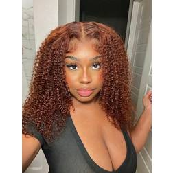 UNice 7x5 Bye Bye Knots Curly Wig 14 inch Reddish Brown