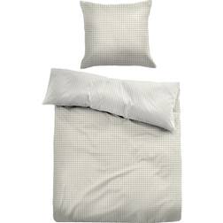 Tom Tailor Checked Bed Dynebetræk Beige, Hvid (220x140cm)
