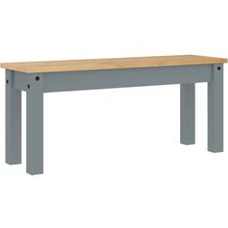 vidaXL Banc Panama Gris 105 x 30 x 45 cm Table à manger 30x105cm