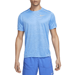 Nike Men's Miler Short Sleeved Running Top - University Blue