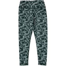 Zoozatz Girl's Stacked Mascot Leggings - Green/White