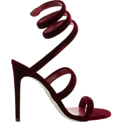 Rene Caovilla Cleo Velvet - Ruby Red