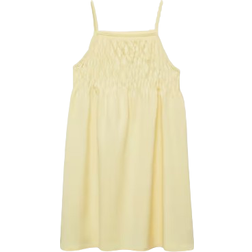 Mango Kid's Gathered Details Dress - Yellow