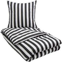 Borg Living Nordic Stripe Dynebetræk Hvid, Grå (220x200cm)