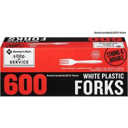 Member's Mark Disposable Cutlery Forks White 600-pack