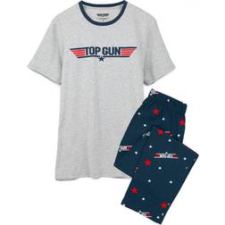 Top Gun Top gun black short sleeve long leg pyjama set mens