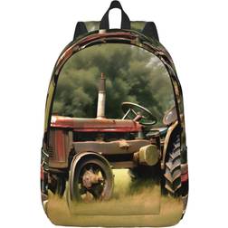 Brugui Casual Canvas Backpack - Old Tractor Photoes Farm
