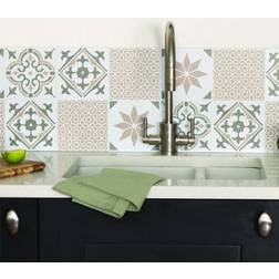 D-C-Fix d-c-fix Jamila Natural Sticky Back Vinyl Wall Tile 18 Pack Cream