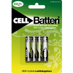Briv AAA Rechargeable Batteries HR03 4-pack
