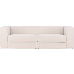 Venture Home Lumi White Sofa 238cm 3-Sitzer