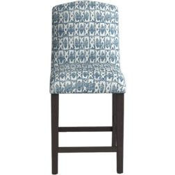 Birch Lane April Texture Block Blue Seating Stool