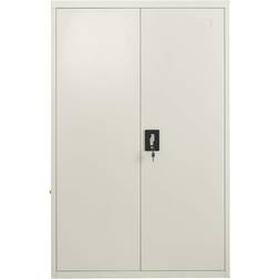 MMT Furniture Lockable Filing Grey Storage Cabinet 90x140cm