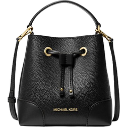 Michael Kors Mercer Small Pebbled Leather Bucket Bag - Black