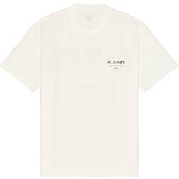 AllSaints Underground Oversized Crew T-shirt - Ashen White