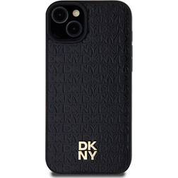 DKNY Repeat Pattern Stack Logo MagSafe Case for iPhone 15