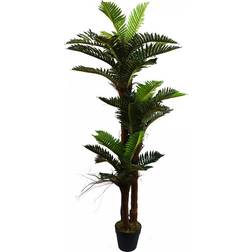 Leaf Palm in Pot Green Artificial Plant