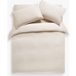 John Lewis Comfy & Relaxed Washed Cotton Bedding Duvet Cover Beige (260x220cm)