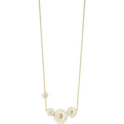 Georg Jensen Daisy Marguerit Forgyldt Sølv Halskæde fra
