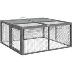 Pawhut Folding Rabbit Hutch with Openable Top for 2-3