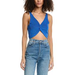 BA&SH Knit Linen Blend Top - Blue