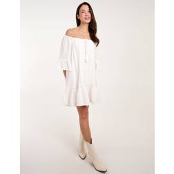 Blue Vanilla On Off Shoulder Tunic Dress IVORY