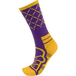 Crown Sporting Goods Basketball Net Socks - Purple/Yellow