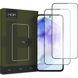 Hofi Protecteur d'Écran Samsung Galaxy A35/A55 en Verre Trempé Premium Pro 9H 2 Pièces Bord Noir