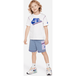 Nike Sportswear Reimagine Little Kids' French Terry Shorts Set in Blue, 86M034-U9E