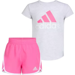 Adidas Toddler Essential T-shirt & Woven Shorts Set 2-piece - Light Gray Heather