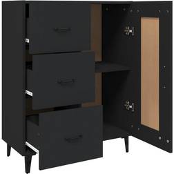 vidaXL beBasic Black Sideboard 27.4x35.4"