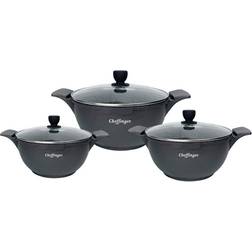 Cheffinger Aluminum Casting Cookware Set with lid 6 Parts