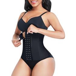 Lover-Beauty Women's Latex Waist Cincher Corset - Black