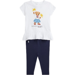 Polo Ralph Lauren Baby Polo Bear Jersey Tee & Legging Set - Spring Navy