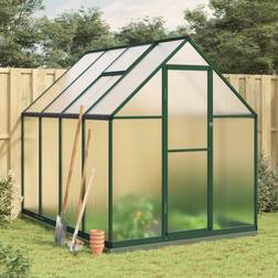 vidaXL Växthus med ram grön Aluminium Polycarbonate