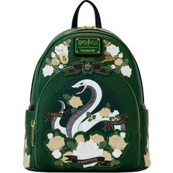 Harry Potter Slytherin House Floral Tattoo Mini Backpack - Forest Green