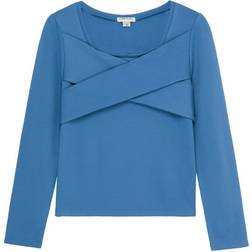 Habitual Square Neck Twist Top - Blue