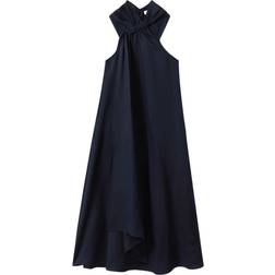 Reiss Cosette Blend Draped Midi Dress - Navy