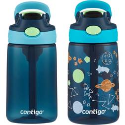 Contigo Kids Water Bottle with Redesigned Autospout Straw 2-pack Blueberry & Blue Raspberry Cosmos