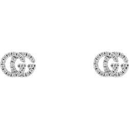 Gucci Running Stud Earrings - White Gold/Diamonds