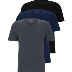 HUGO BOSS Men's Classic V Neck T-shirt 3-pack - Black/Grey/Blue
