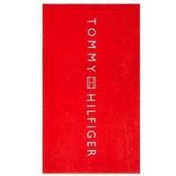 Tommy Hilfiger TH Original Logo Badezimmerhandtuch Rot (180x100cm)