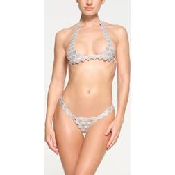 SKIMS Bralette And Thong Set White Medium/XL Crystal