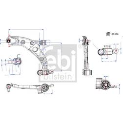 FEBI BILSTEIN Suspension Arm 186316 186316