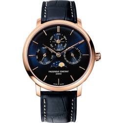 Frederique Constant Manufacture Slimline Perpetual Calendar FC-775N4S4 Herre 42 mm Analog Automatisk Blue 20 mm