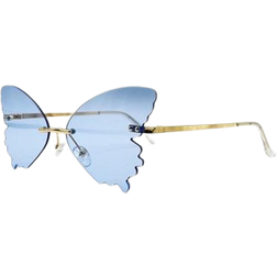 SVNX Frameless Blue Butterfly Sunglasses