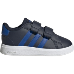 adidas Infant Grand Court Lifestyle Hook And Loop Shoes - Legend Ink/Royal Blue/Cloud White